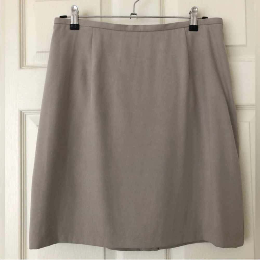 Banana Republic Silk Twill Pencil Skirt Light Taupe Size 12